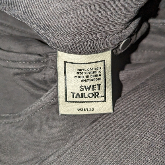 Swet Tailor All-In Pants Black Men's 31 - Picture 7 of 9